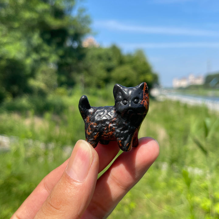 Natural Crystal Carving Mini Cat