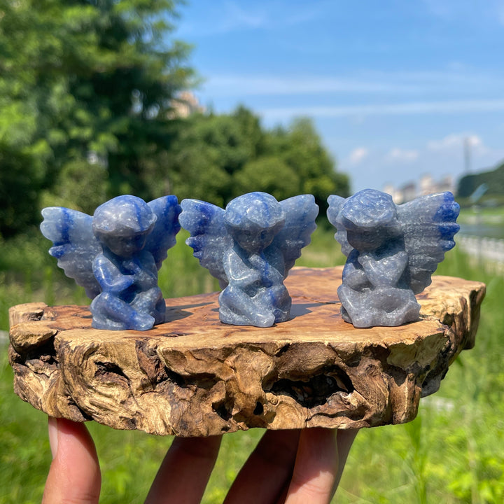 Natural Crystal Contemplative Cupid Carving