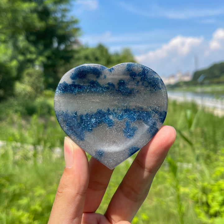 Natural Crystal K2 Heart Bowl