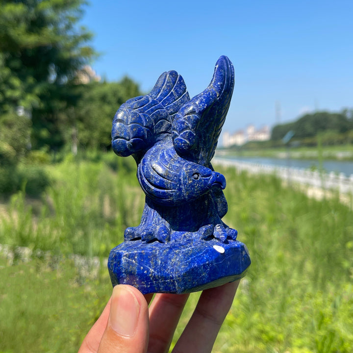 Unique,A Slightly Imperfect Natural Sourced Lapis Lazuli Eagle Carving