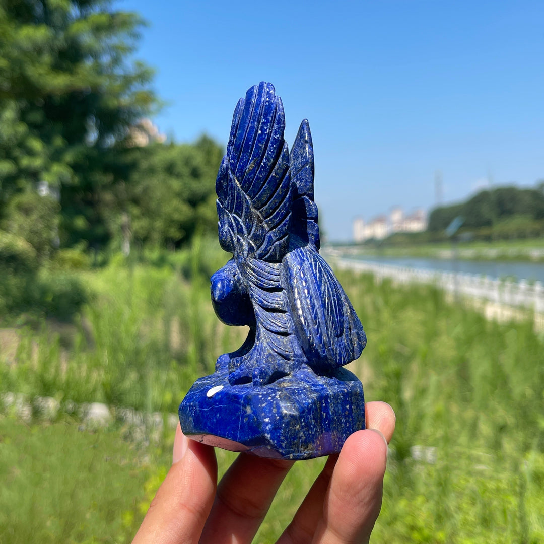 Unique,A Slightly Imperfect Natural Sourced Lapis Lazuli Eagle Carving