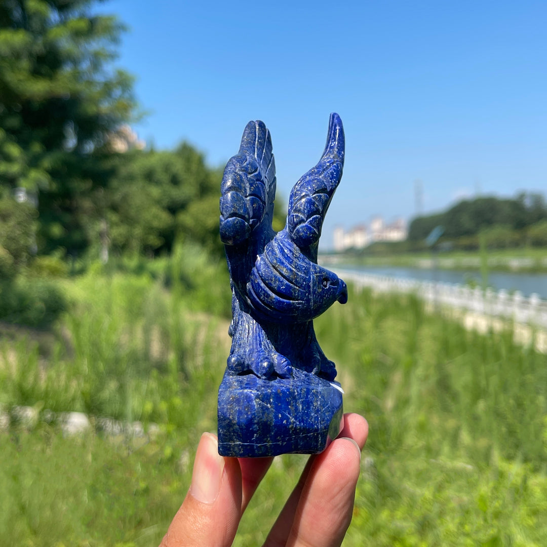 Unique,A Slightly Imperfect Natural Sourced Lapis Lazuli Eagle Carving