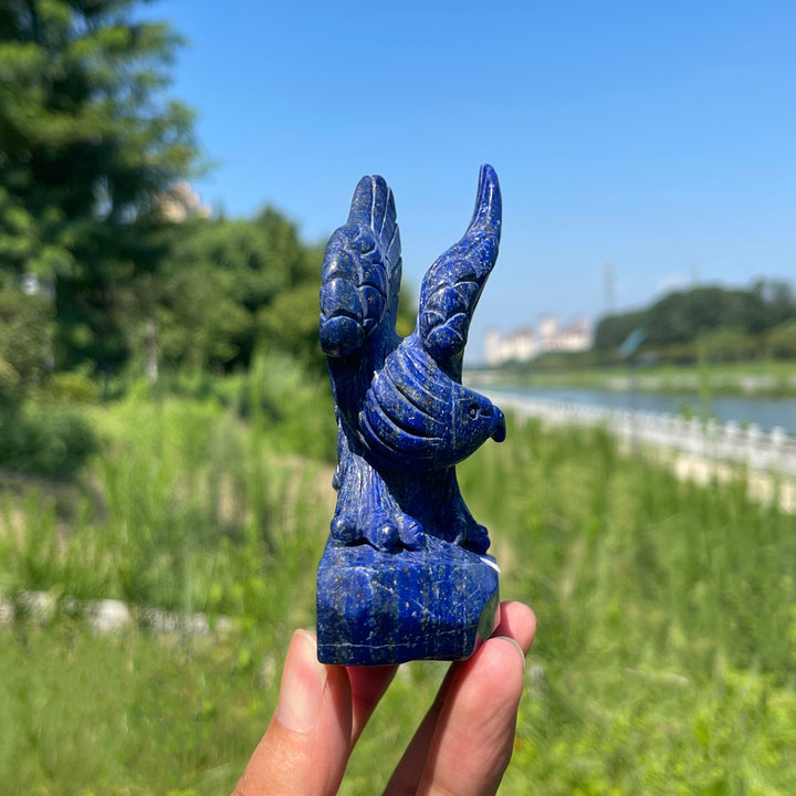 Unique,A Slightly Imperfect Natural Sourced Lapis Lazuli Eagle Carving