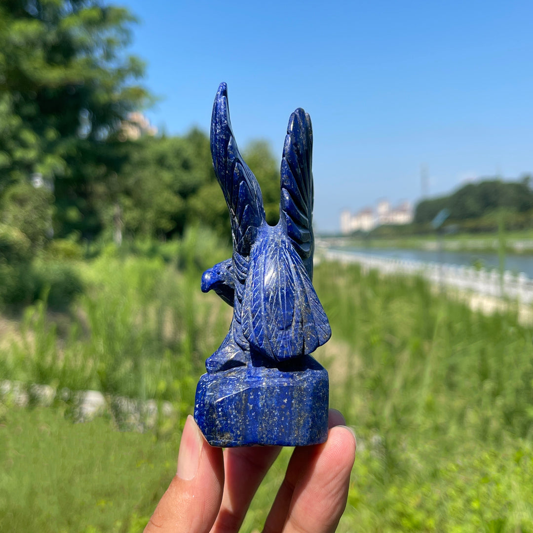Unique,A Slightly Imperfect Natural Sourced Lapis Lazuli Eagle Carving