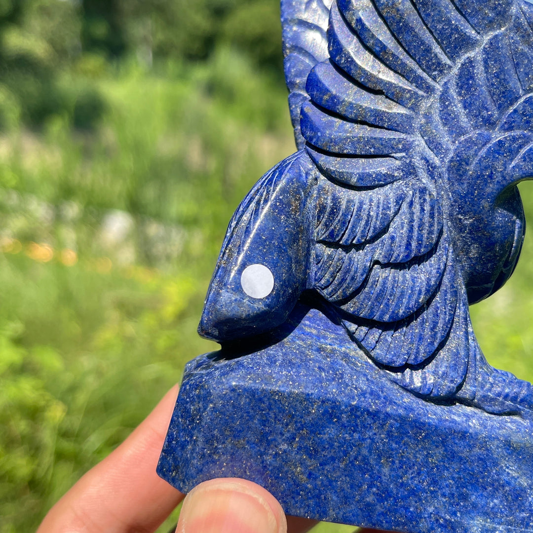 Unique,A Slightly Imperfect Natural Sourced Lapis Lazuli Eagle Carving
