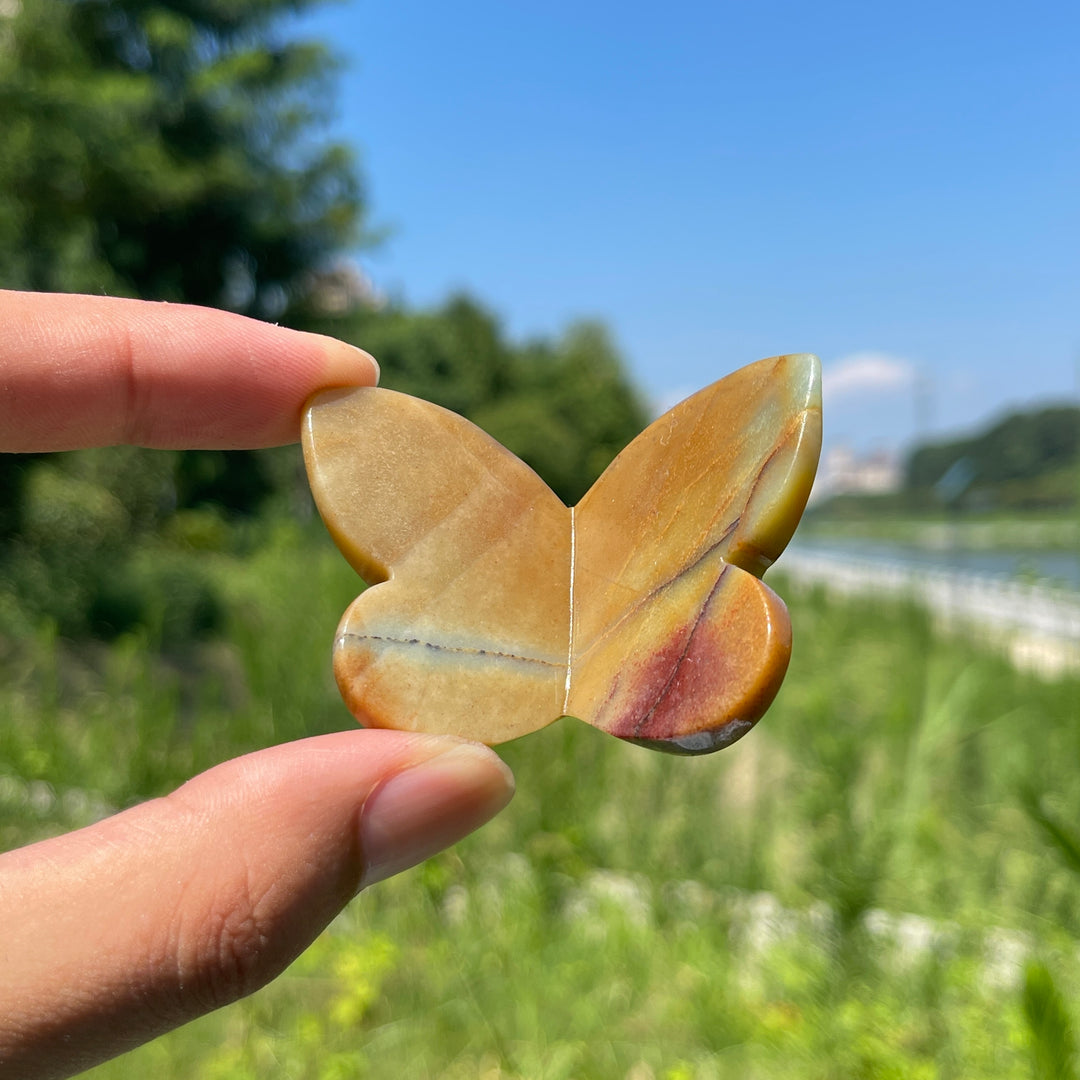 Natural Crystal Carved Stereoscopic Butterfly