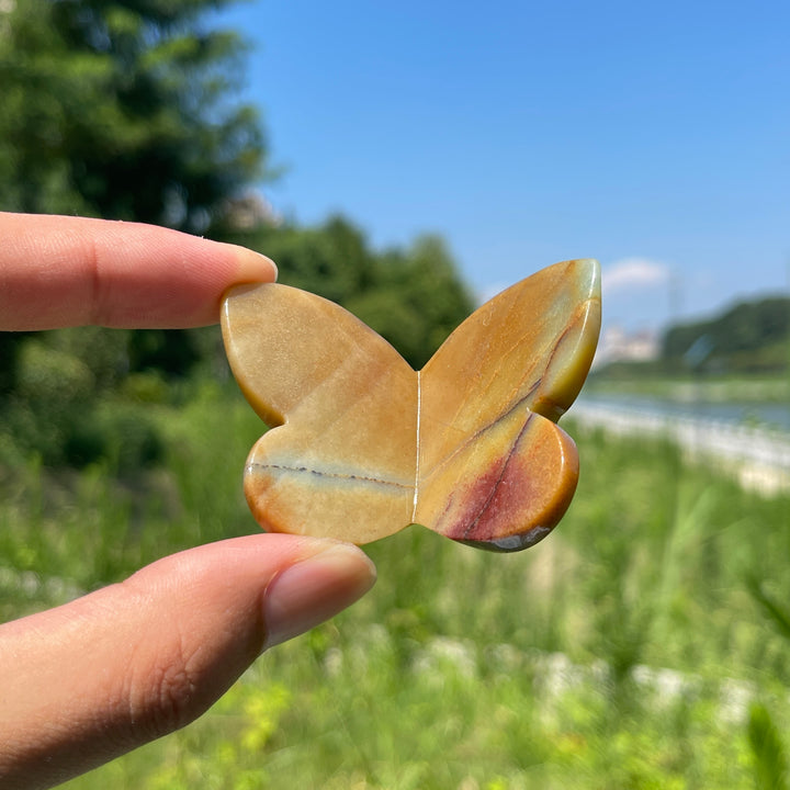 Natural Crystal Carved Stereoscopic Butterfly