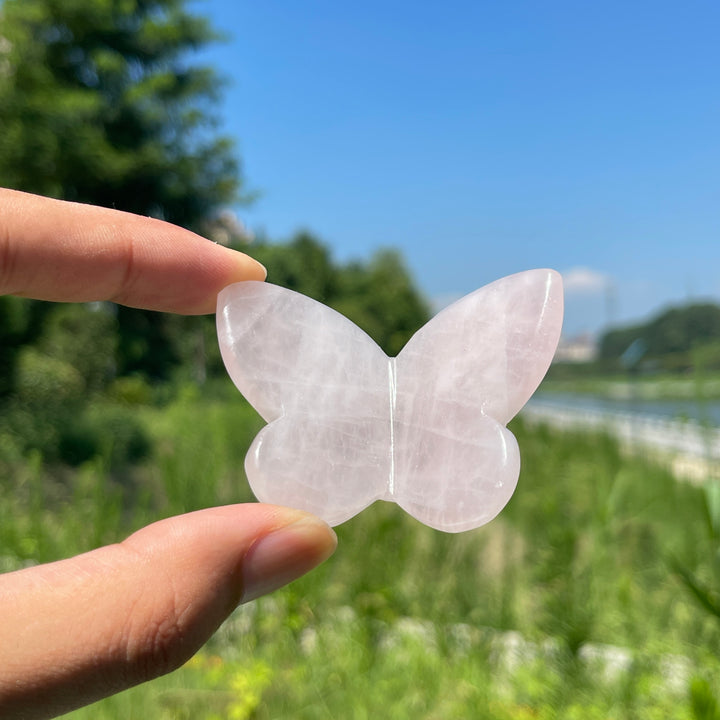 Natural Crystal Carved Stereoscopic Butterfly