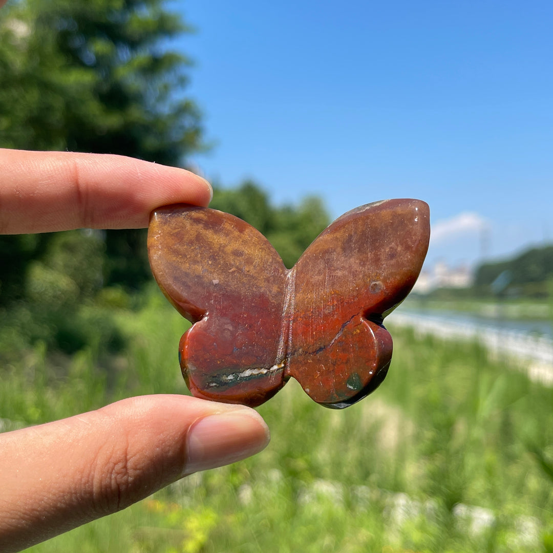 Natural Crystal Carved Stereoscopic Butterfly