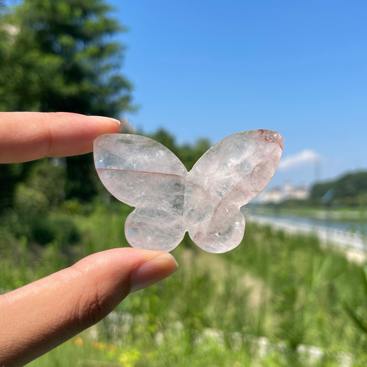 Natural Crystal Carved Stereoscopic Butterfly