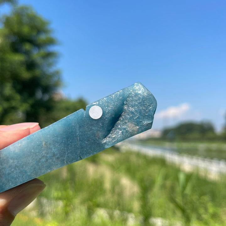 Unique,A Slightly Imperfect Natural Crystal Art rolleite Landscape Carving