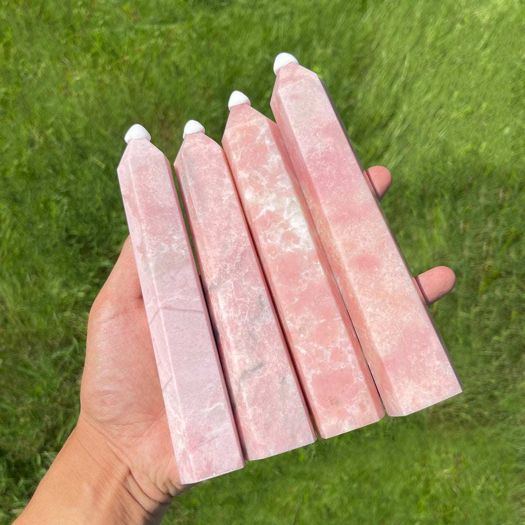 Unique,Natural Crystal Pink Opal Point