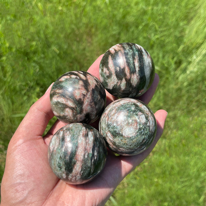 Natural Crystal Striking Fuchsite In Quartz Sphere