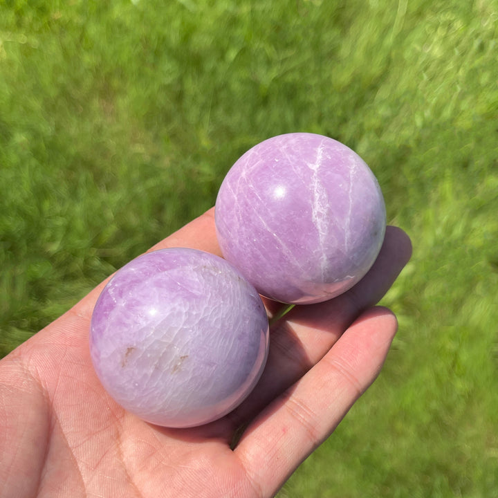 Natural Kunzite Rounded Crystal Sphere