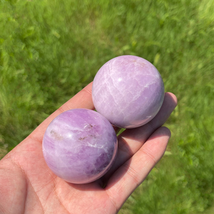 Natural Kunzite Rounded Crystal Sphere
