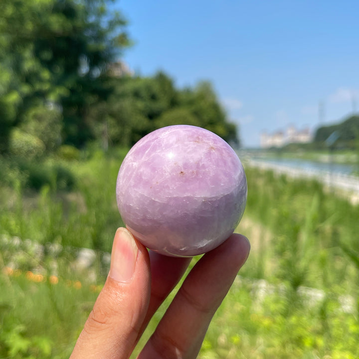 Natural Kunzite Rounded Crystal Sphere