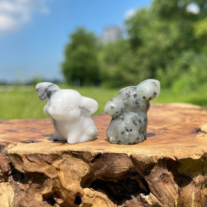 Natural Crystal Carving Mixed Materials Pig
