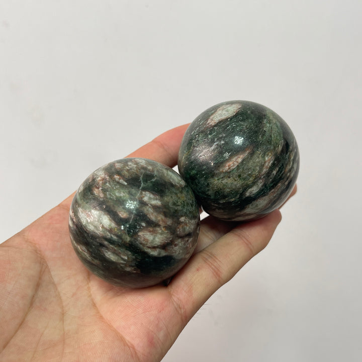 Natural Crystal Striking Fuchsite In Quartz Sphere