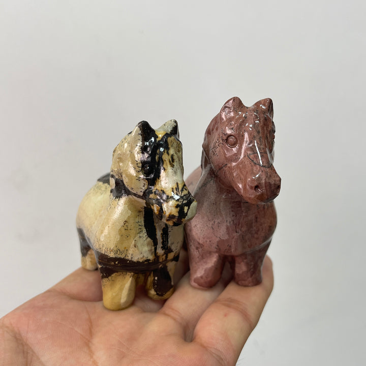 Natural Crystal Carving Picture Jasper Horse