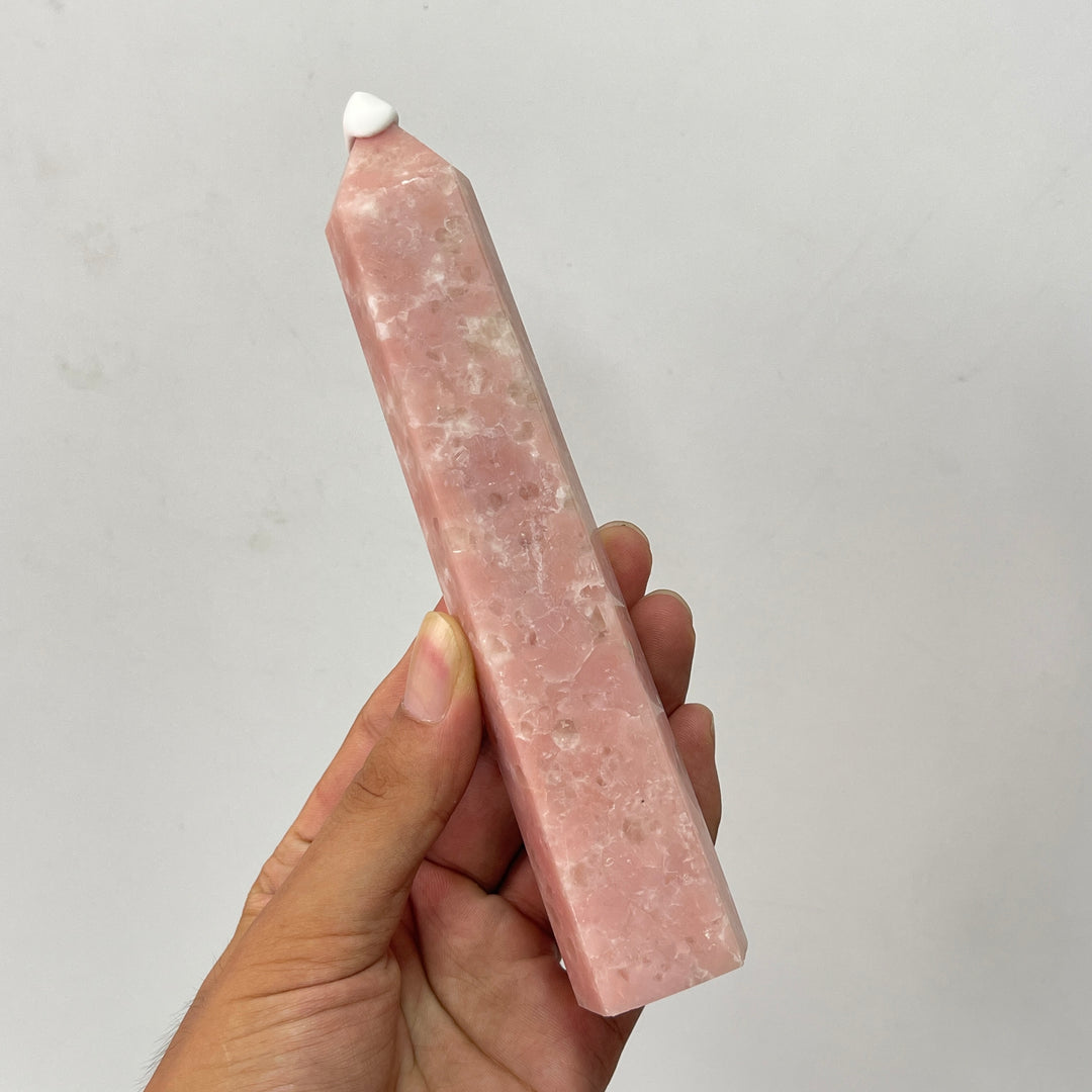 Unique,Natural Crystal Pink Opal Point