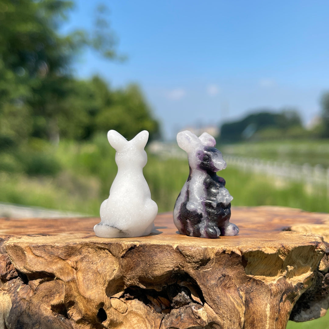Natural Crystal Mixed Material Kangaroo Carving