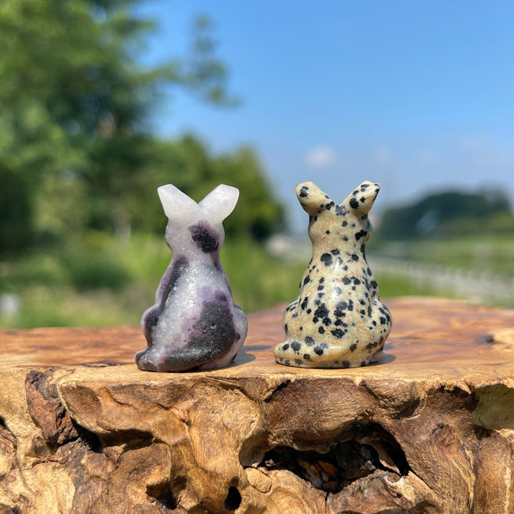 Natural Crystal Mixed Material Kangaroo Carving