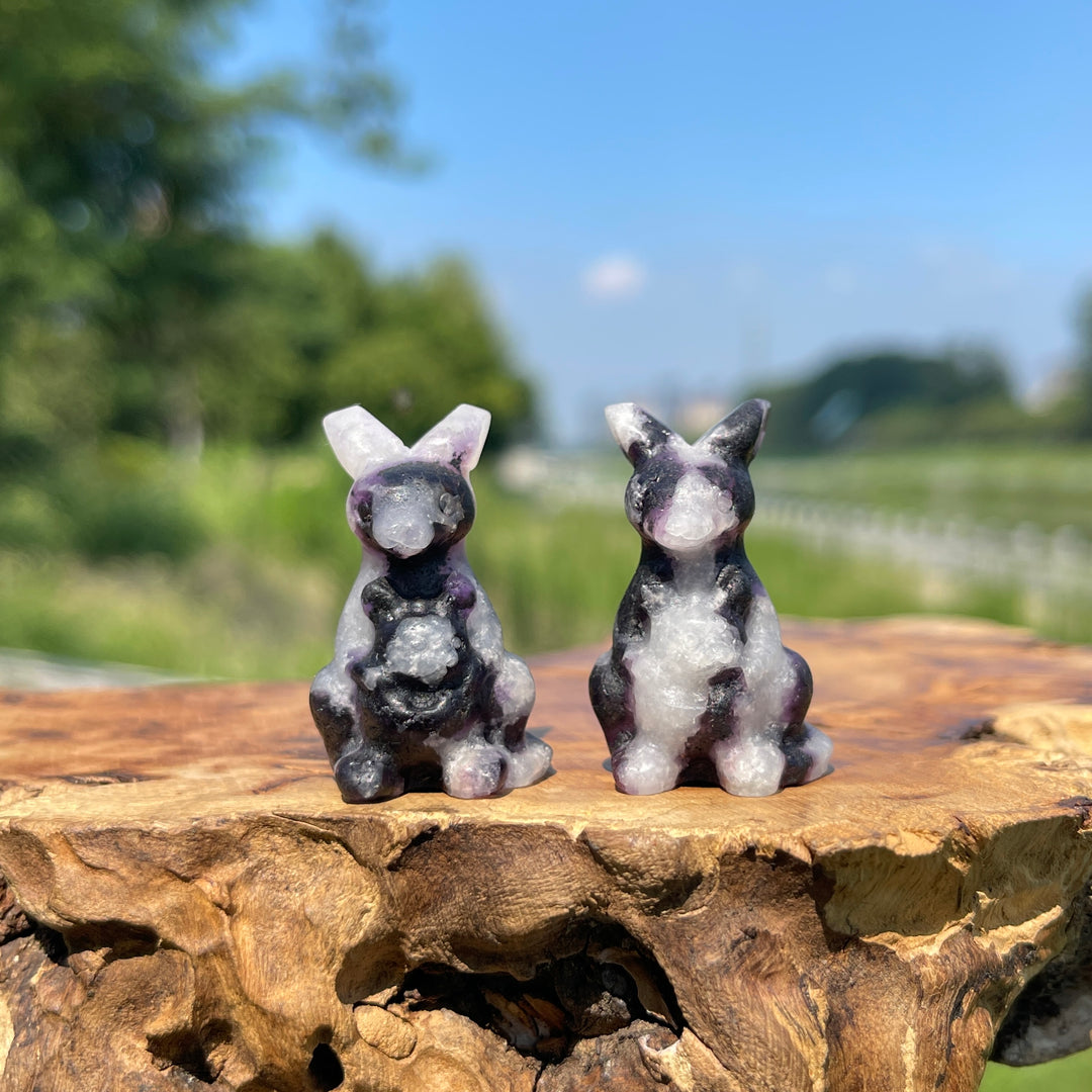 Natural Crystal Mixed Material Kangaroo Carving