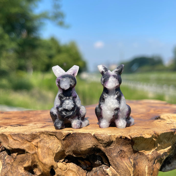 Natural Crystal Mixed Material Kangaroo Carving