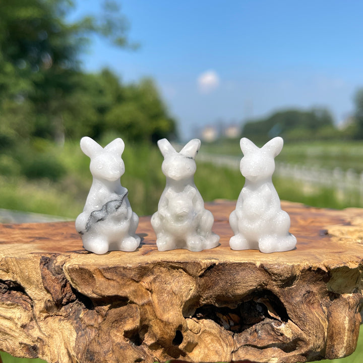Natural Crystal Mixed Material Kangaroo Carving