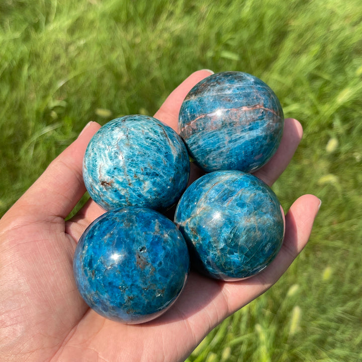 Natural Crystal Apatite Sphere