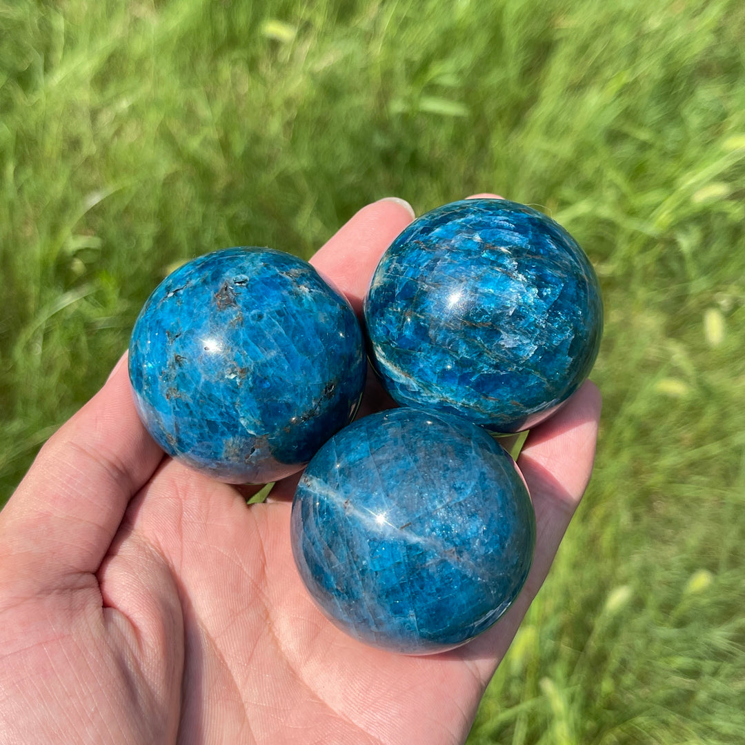Natural Crystal Apatite Sphere