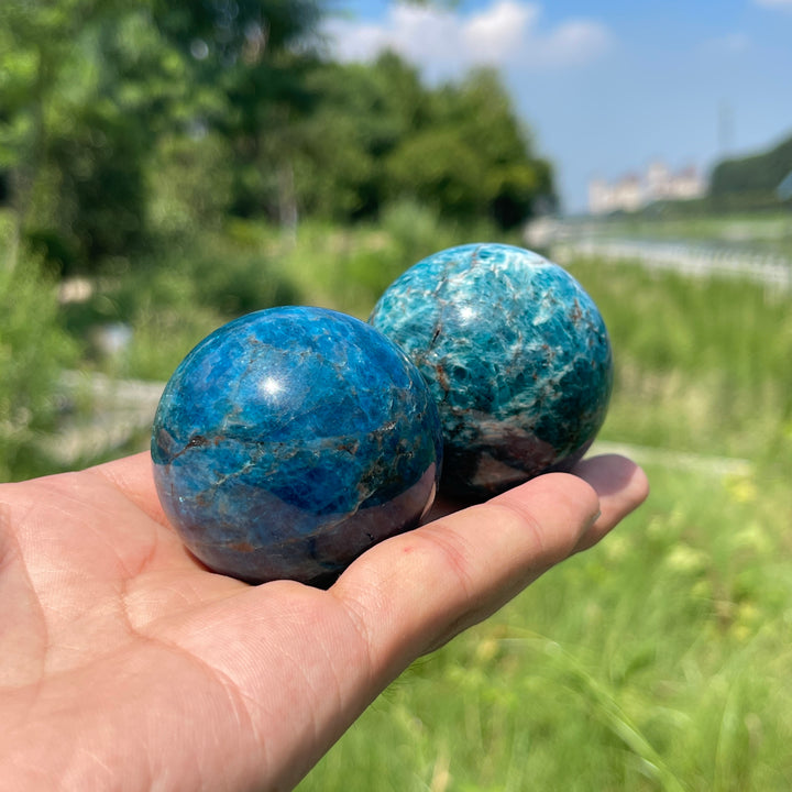 Natural Crystal Apatite Sphere
