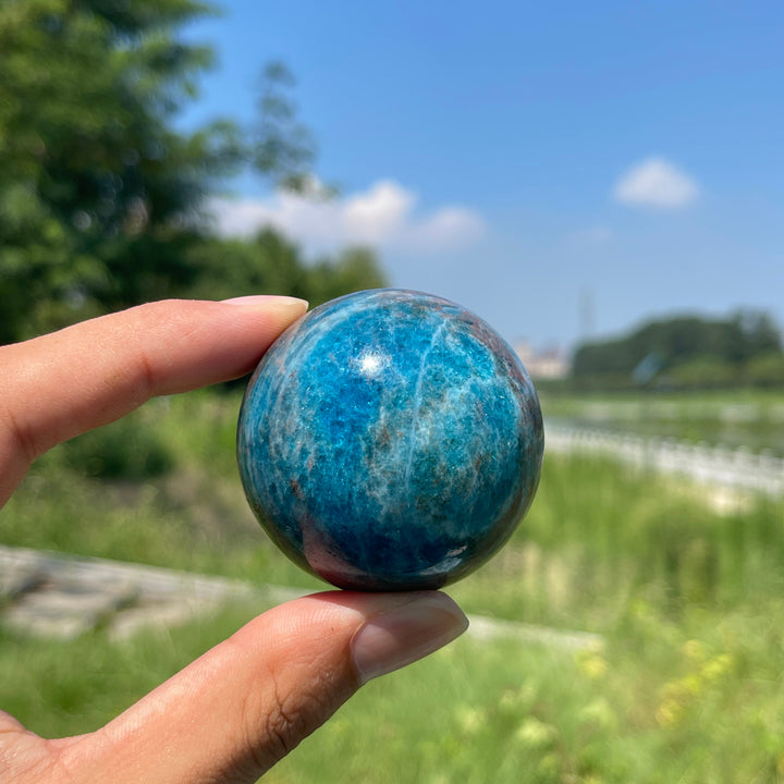 Natural Crystal Apatite Sphere