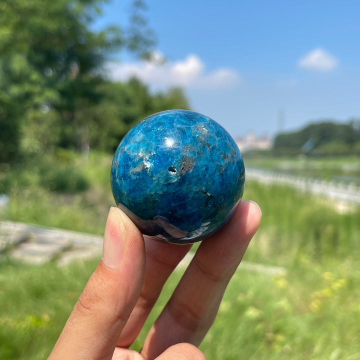 Natural Crystal Apatite Sphere