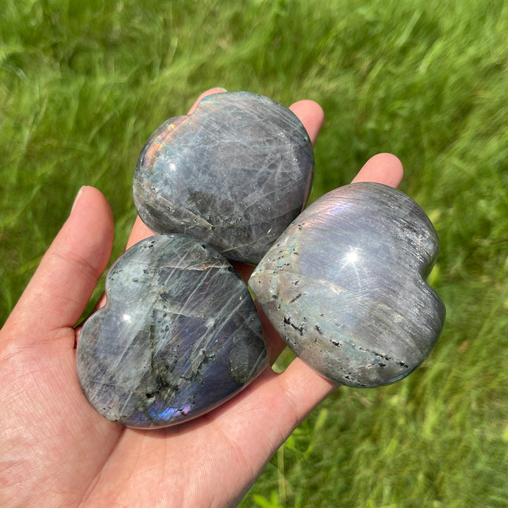 Unique,Natural Crystal Labradorite Heart