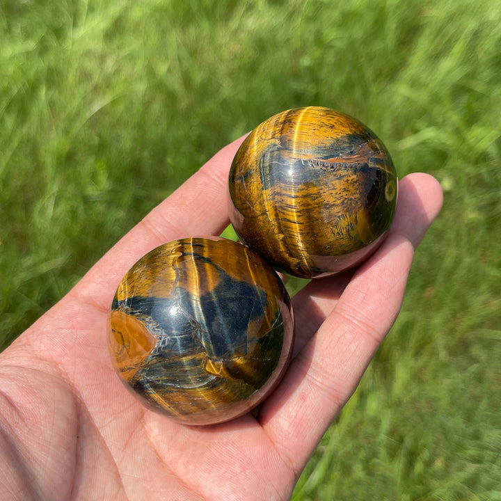 Natural Crystal Blue Yellow Tiger Eye Sphere