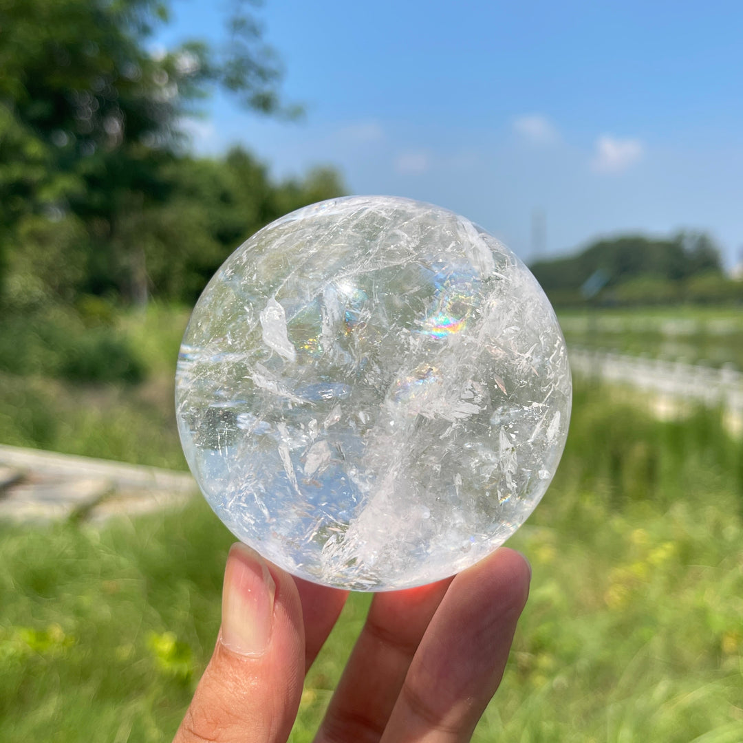 Unique, Top Natural Clear Quartz Sphere