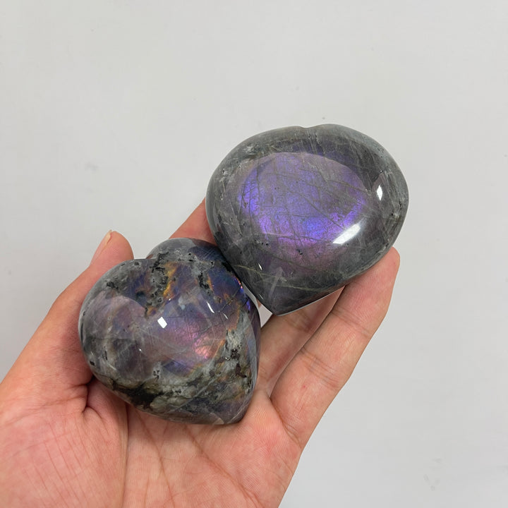 Unique,Natural Crystal Labradorite Heart