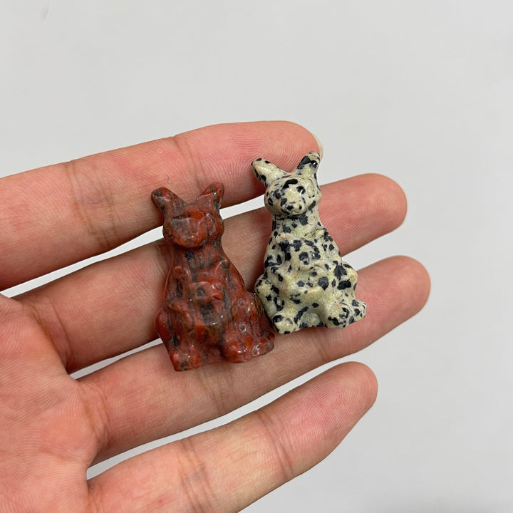Natural Crystal Mixed Material Kangaroo Carving