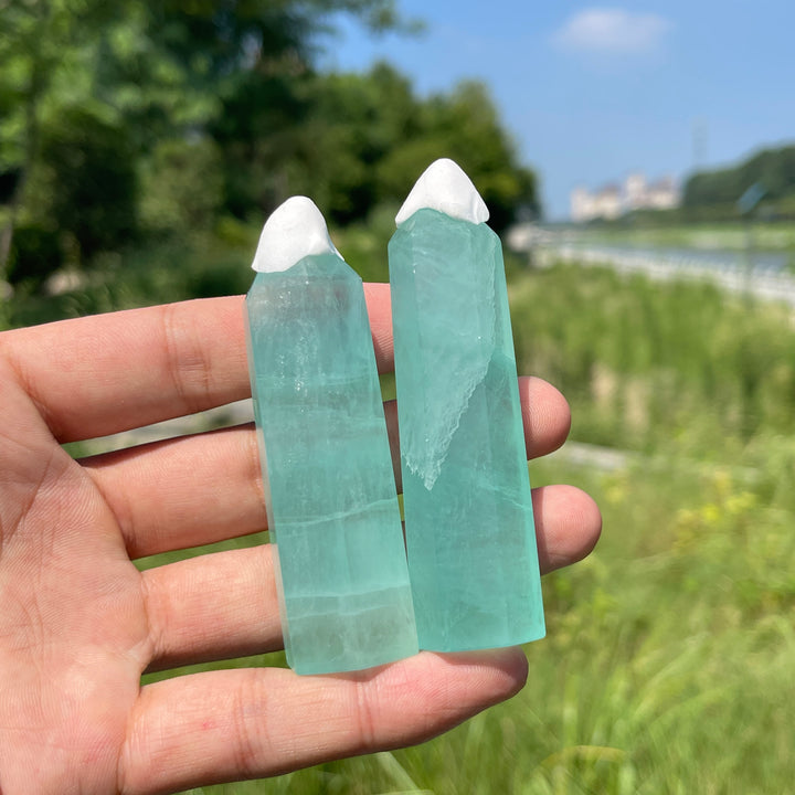 Natural Crystal Small Green Fluorite Point