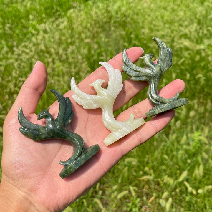 Natural Crystal Grace Phoenix Carving