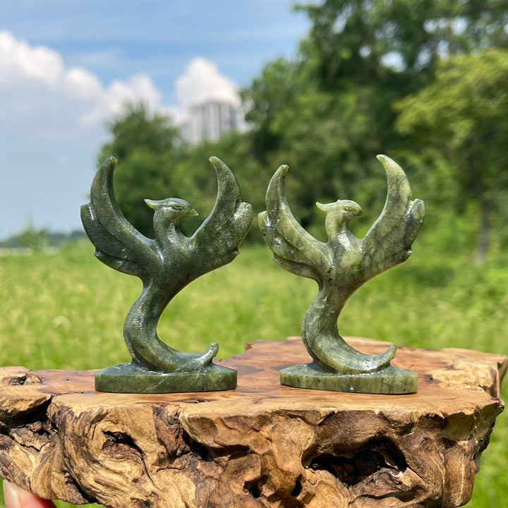 Natural Crystal Grace Phoenix Carving