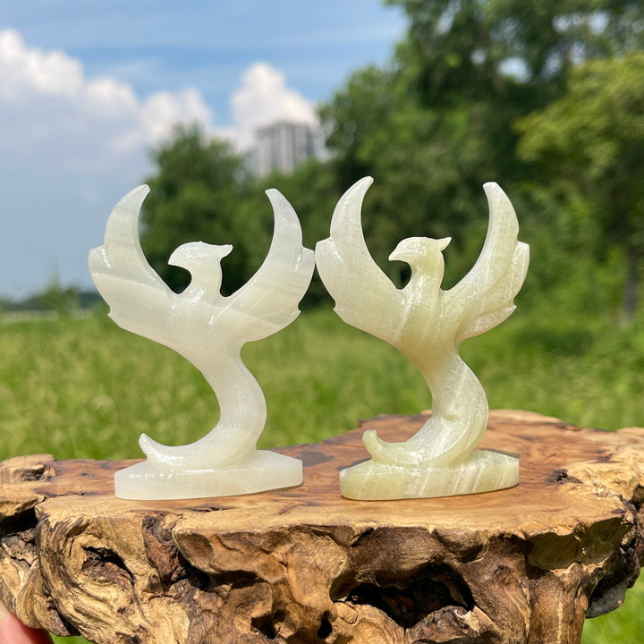 Natural Crystal Grace Phoenix Carving