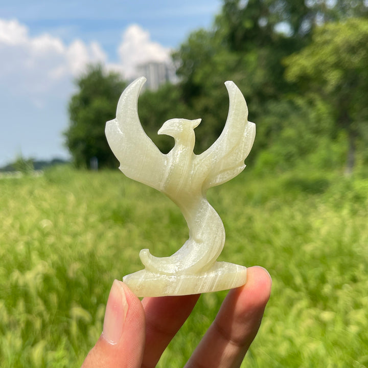 Natural Crystal Grace Phoenix Carving
