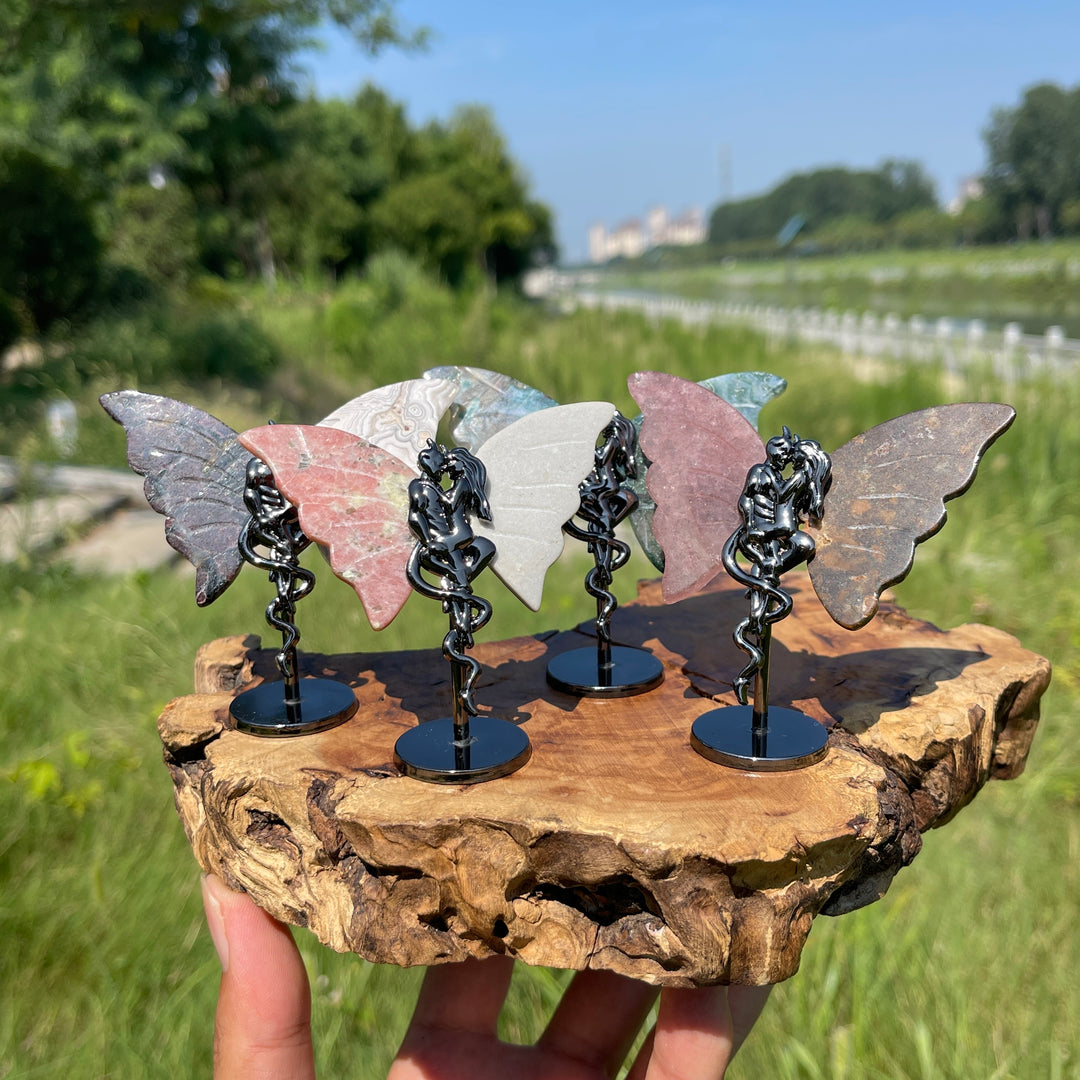 Natural Crystal Angel & Demon Wings
