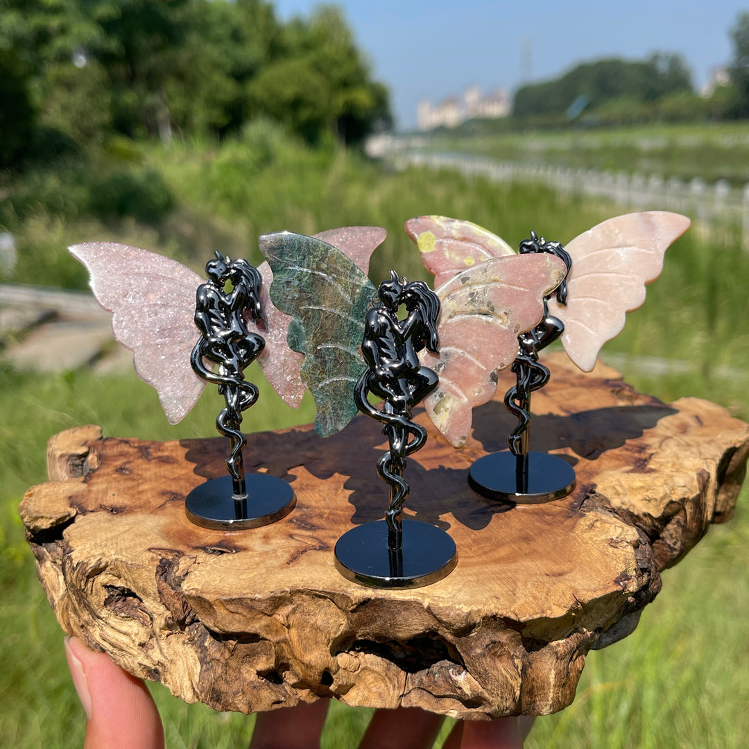 Natural Crystal Angel & Demon Wings
