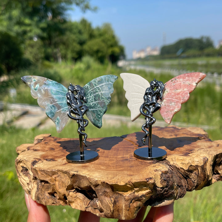 Natural Crystal Angel & Demon Wings