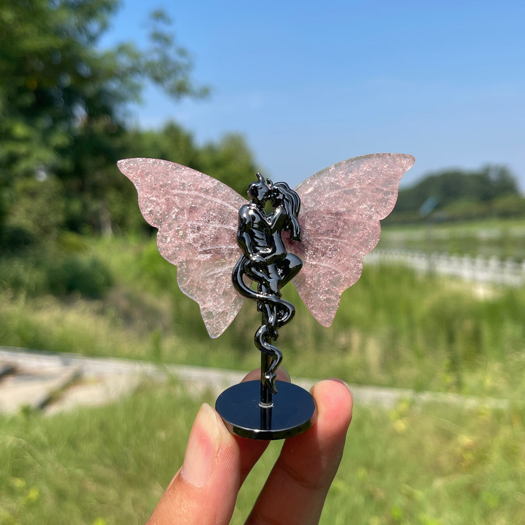 Natural Crystal Angel & Demon Wings