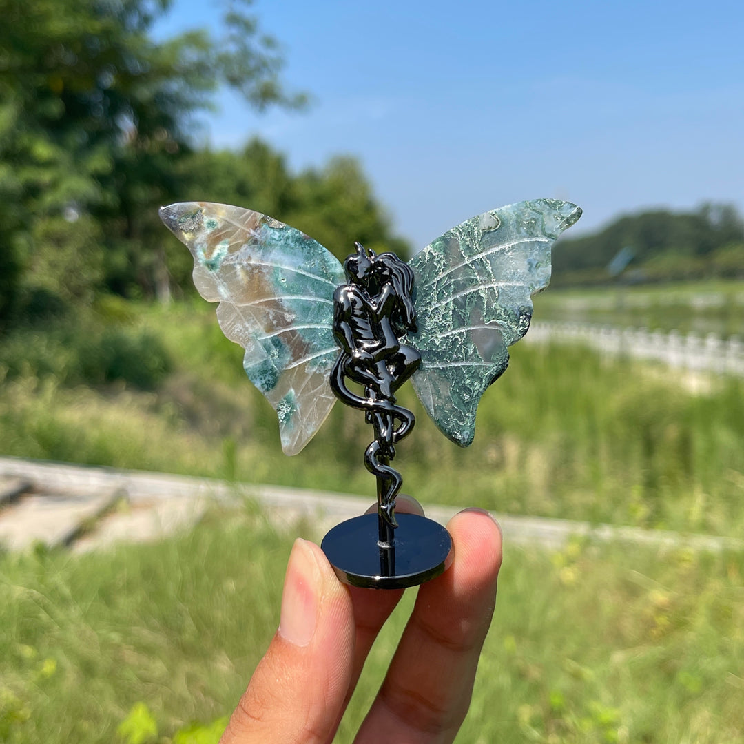 Natural Crystal Angel & Demon Wings