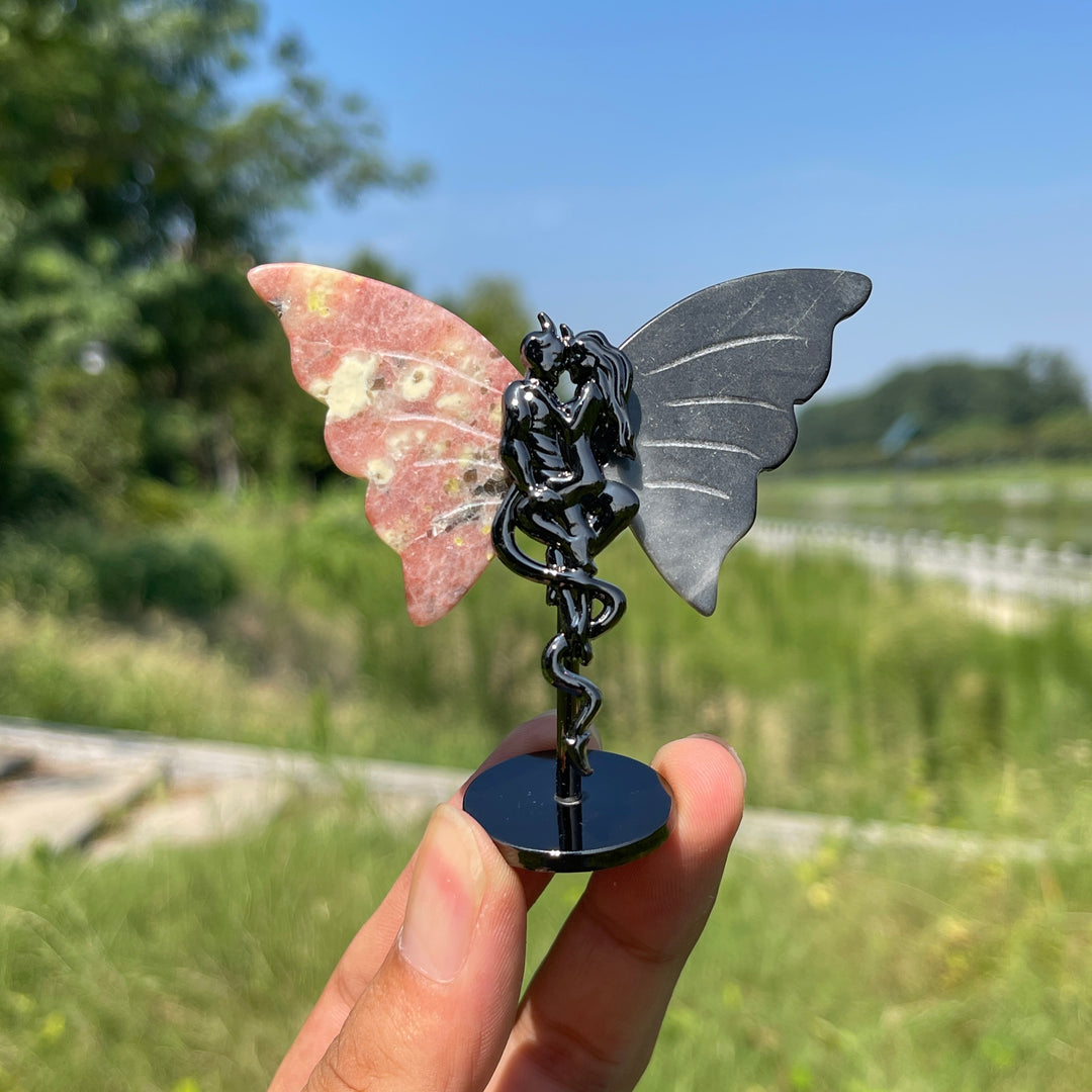Natural Crystal Angel & Demon Wings